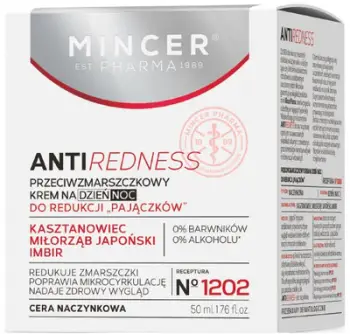 Krem fytyre anti-rrudhë dhe kundër skuqjes për femra Mincer Pharma Anti-Redness No.1202, 50ml