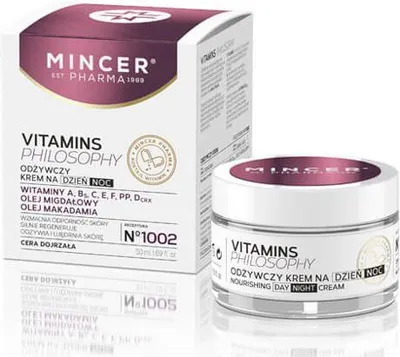 Krem fytyre për femra Mincer Pharma Vitamins Philosophy Nourishing Day/Night Cream No.1002, 50ml - 1