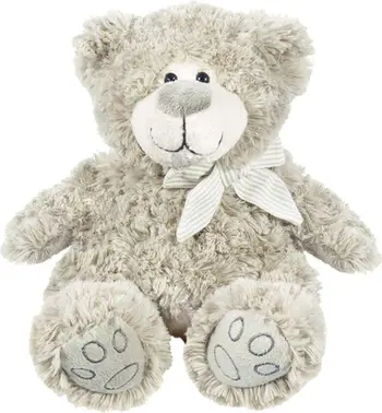 Arush pelushi Beppe Teddy Bear With Bow, 27 cm, me fjongo, ngjyrë ecru