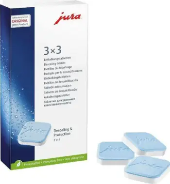 Tableta për pastrim të aparatit të kafes Jura, 3 x 3 copë