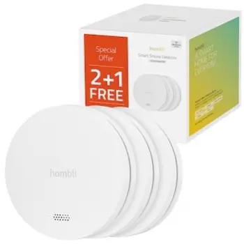 Sisteme të alarmit të mençura Hombli Smart Smoke detector tymi / Wireless / Set 2+1 Promo / Bardhë