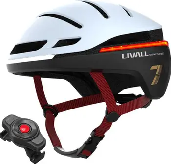 Helmë biçiklete Livall EVO21, LED inteligjent, madhësia 58-62cm, e bardhë