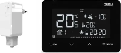 Termostat pa tela Tech ST293 V2, program javor, panel xhami, i zi - 1