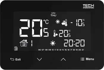 Termostat pa tela Tech ST-293z v2, 230V, panel xhami, i zi