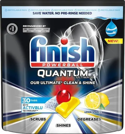 Kapsula enëlarëse Finish Quantum Ultimate Lemon, 30 copë, 375 g - 1