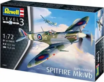 Aeroplan lodër Revell model Spitfire Mk.VB, shumëngjyrësh