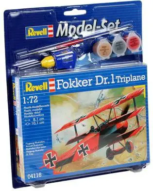Set ndërtimi me aksesorë Revell Fokker Dr.1 Triplane