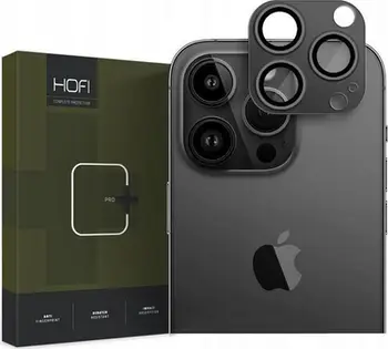 Mbrojtës kamere Hofi Fullcam Pro+ për iPhone 14 Pro 14 Pro Max, alumini dhe xham i temperuar, i zi