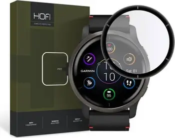 Mbrojtës ekrani Hofi Hybrid Pro+ për Garmin Venu 2, 0.28mm, xham hibrid, i zi