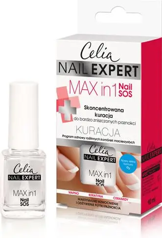 Trajtim për thonj për femra Celia Nail Expert Max In 1 Nail SOS, 10ml