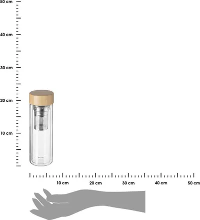 Termus për çaj Secret de Gourmet, 400 ml, filtër inox, xham transparent - 3