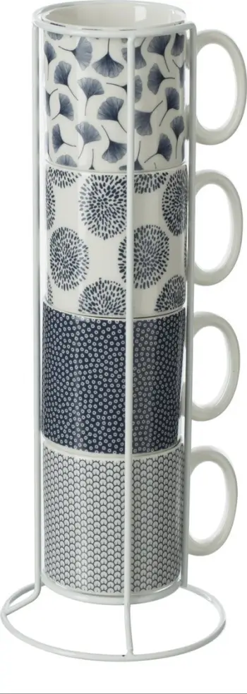 Set gotash qeramike Secret de Gourmet Japan, 4 copa, 260 ml, shumëngjyrëshe