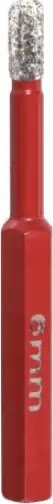 Freze diamanti MODECO EXPERT 6mm, shank gjashtëkëndor, 3200 rpm, argjendtë
