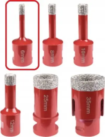 Frezë rrethore me diamant Expert, 6 mm, M14, max 12000 rpm