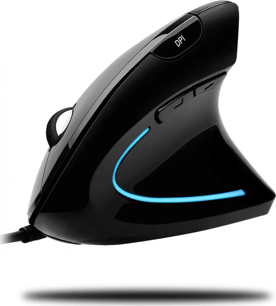 Maus Spire Ergonomic, me kabllo, USB, i zi - 6