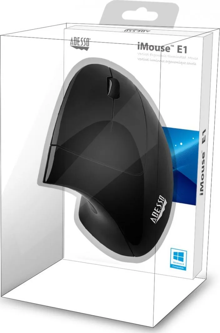 Maus Spire Ergonomic, me kabllo, USB, i zi - 8