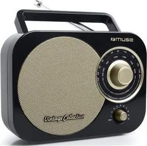 Radio Muse M-055 RB OAVMU1RAP0001, FM/AM, 3.5mm, 230V/50Hz, e zezë