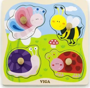 Puzzle Insekte Viga Toys, shumëngjyrëshe