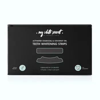Shirita zbardhues për dhëmbë My White Secret Activated Carbon, 14 copë