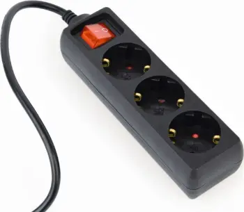 Kabllo vazhduese Energenie, 3 priza, 60cm, e zezë