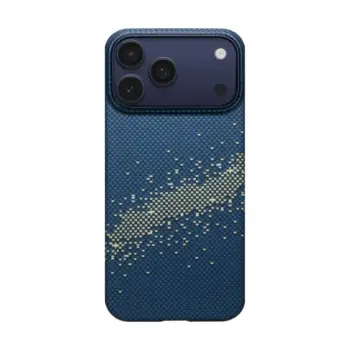 Mbulesë telefoni Pitaka Ultra-Slim për Apple iPhone 17 Pro Max, MagSafe, fibra aramidi, blu e verdhë