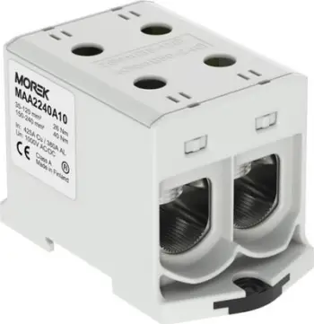 Terminal universal MOREK OTL240-2 MAA2240A10, 2x Al Cu 35-240mm2, 1000V, gri