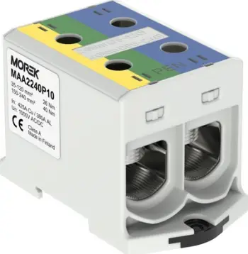 Konektor elektrik MOREK OTL-PEN240 MAA2240P10, 35-240mm², 1000V, verdhë-gjelbër dhe blu