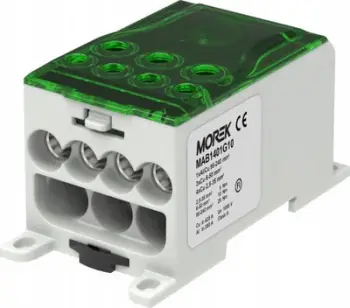 Blok shpërndarës elektrik MOREK OJL400A, 425A, 1000V, jeshil
