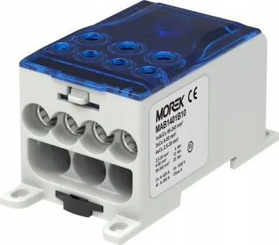 Bllok shpërndarës elektrik MOREK OJL400A MAB1401B10, 400A, 1000V, blu - 1