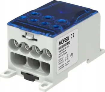 Bllok shpërndarës elektrik MOREK OJL400A MAB1401B10, 400A, 1000V, blu