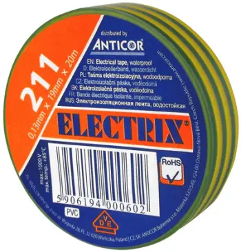 Shirit izolues elektrik Antikor, 19mmx20m, i gjelbër