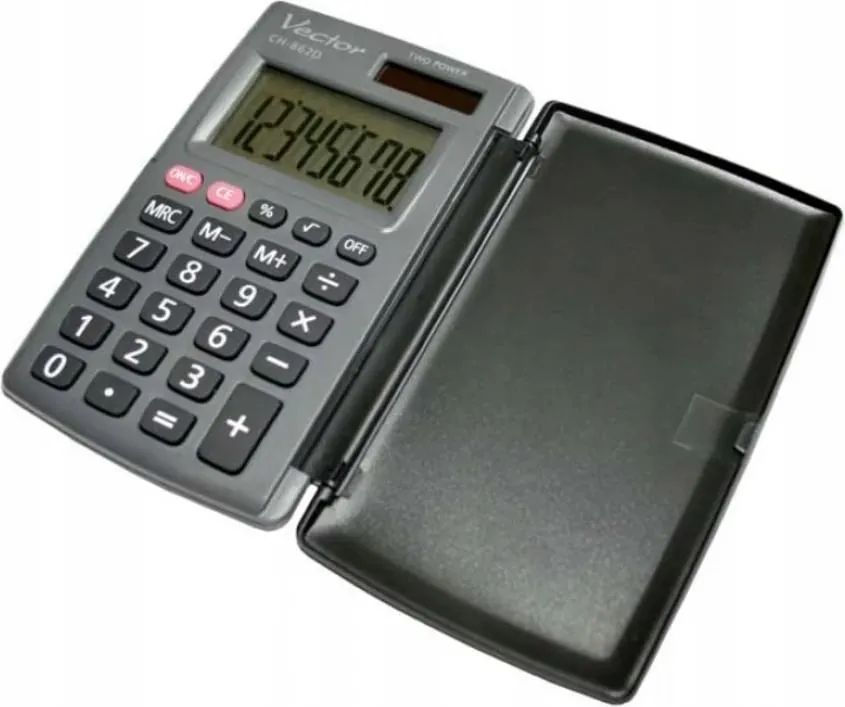 Kalkulator Vector CH-862D, i zi / i hirtë - 2