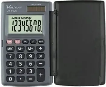 Kalkulator Vector CH-862D, i zi / i hirtë
