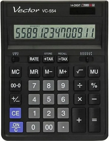 Kalkulator zyre Vector KAV VC-554X, 14 shifra, zi - 1