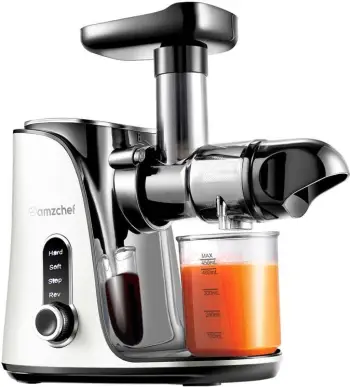 Shtrydhëse frutash AMZCHEF GM3001-WT, 4-në-1, 2 shishe 500 ml, e bardhë