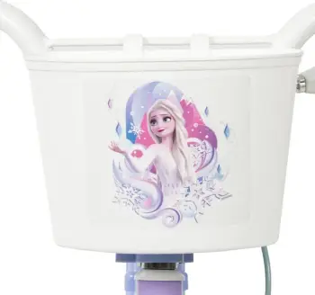 Biçikletë fëmijësh Huffy Disney Frozen 22294W, 12", me rrota ndihmëse, e bardhë vjollcë