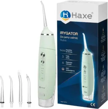 Irrigator oral pa kabllo Haxe RUBIS HX 716, 4 koka, 3 nivele, i bardhë