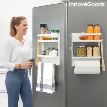 Rraf i varur magnetik InnovaGoods MagoRac, 2 rafte, i bardhë