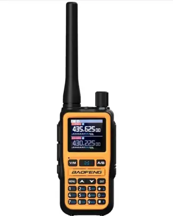Radio portative BAOFENG UV-5R EU MINI me Bluetooth, USB-C, portokalli