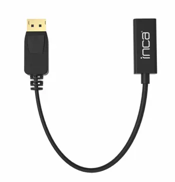 Adapter DisplayPort në HDMI Inca IDTH-05, 20cm, 4K, i zi