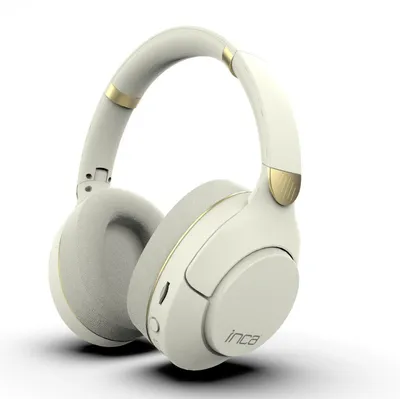 Kufje Bluetooth Inca IBK-503B, mono, Bluetooth 5.3, USB C, të bardha - 1