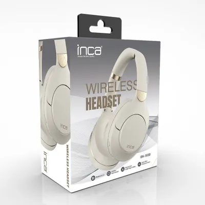 Kufje Bluetooth Inca IBK-503B, mono, Bluetooth 5.3, USB C, të bardha - 4
