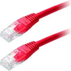 Kabllo patchcord Lynx CS, UTP, kat.6, RJ-45 - RJ-45, 1 m, e kuqe