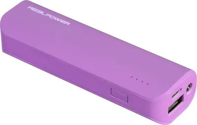 Powerbank Realpower PB-2600 2600mAh, i vjollcë - 1