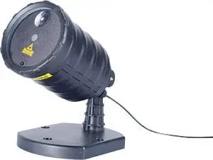 Projektor dekorativ për Krishtlindje Ultron, dritë lazer kuqe gjelbër, për ambient të jashtëm, i zi