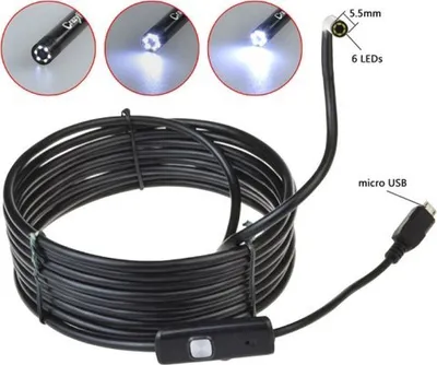 Kamerë inspektuese Xrec Endoscope, USB, kabllo e ngurtë 1.5 m, e zezë - 4
