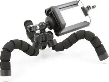 Tripod fleksibël për telefon Xrec Tripod Flexible Bendable, këmbë të përkulshme, kompakt, i zi