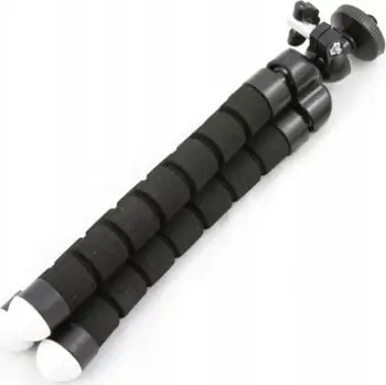 Tripod fleksibël Xrec, lartësi 18 cm, për kamera dhe kamkorder, i zi