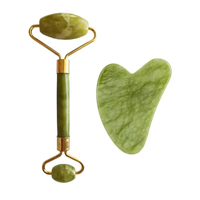 Set për masazh Palsar 7 Guasha Green Xiuyan Jadeite - 1