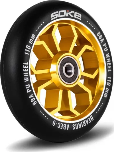 Rrota trotineti Soke, 110 mm, 2 copë, të arta - 4